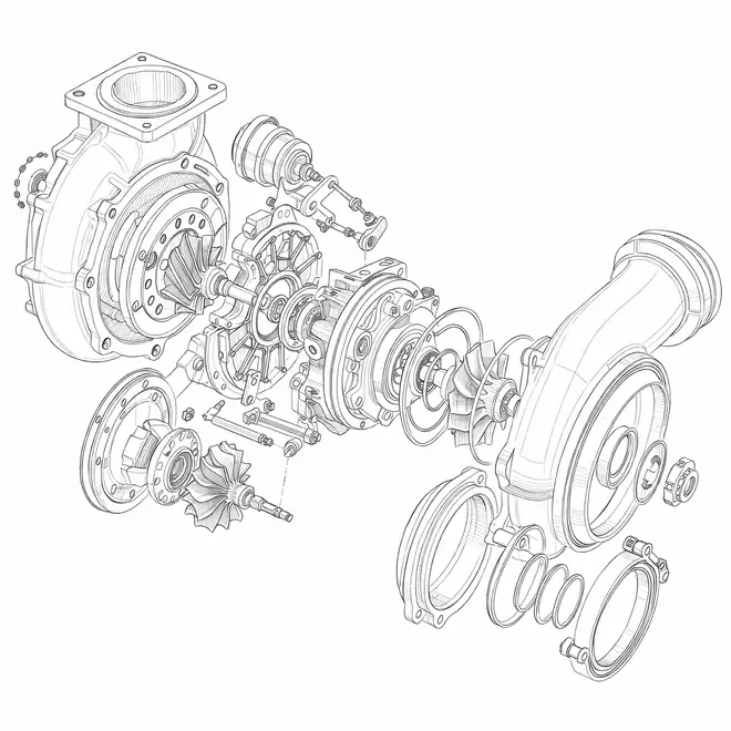 Precision engineered turbocharger
